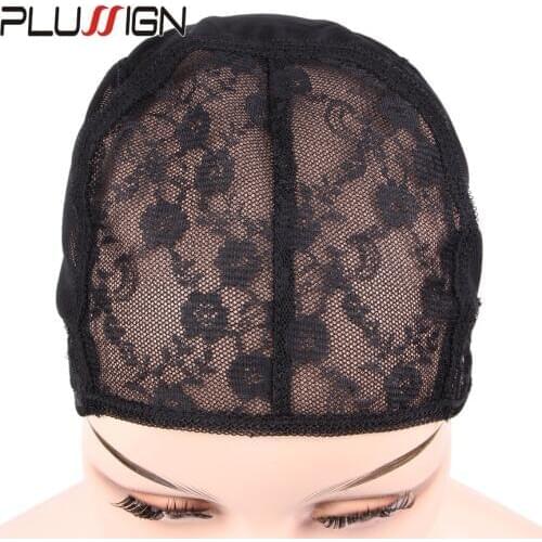 Factory Supply Wig Caps Plussign Collection Adjustable Wig Cap With Strap Best Quality Jewish Wig Making Cap Double Net On Top