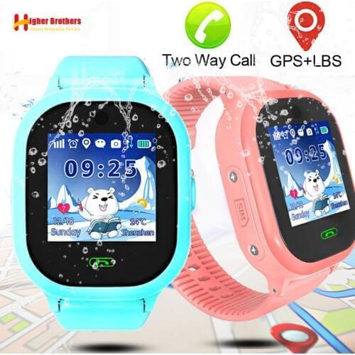 IP67 Waterproof Smart Safe GPS Tracker Locator Kid Student Baby SOS Call Remote Monitor Camera Phone Smartwatch Watch Wristwatch