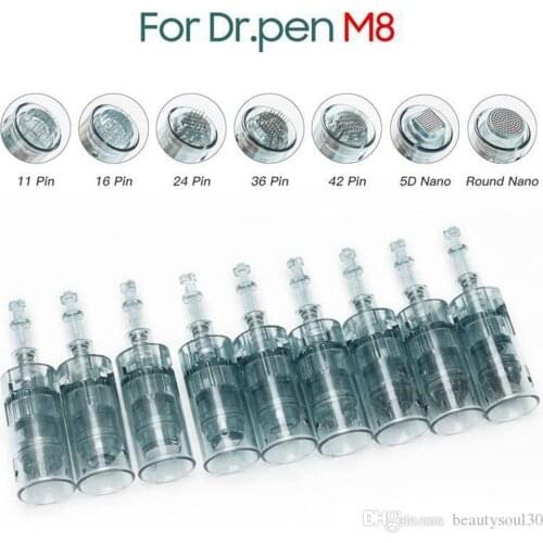 Dr Pen M8 Cartridges 30 PCS Bayonet Needles Fit For Derma Pen M8 Micro Needles Tip 11 16 36 42 Pin Nano Skincare