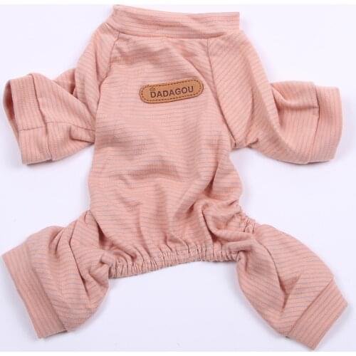 Dog Cat Striped JumpSuit Pajamas Pet Puppy Tracksuit Cat Puppy Nightshirt T-Shirt 5 Sizes 3 Colours JHGSl