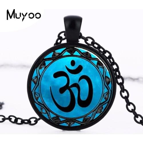 Namaste Pendant , Om Necklace , Namaste Yoga Jewelry , Zen Vintage Necklace , Om Pendant , Collares 2015 HZ1