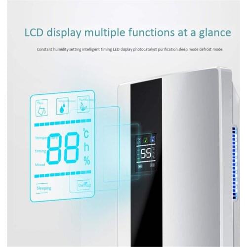 2.2L Dehumidifier Moisture Absorber Home Dehumidifier Basement Moisture Absorber Mute Remote Control Timing External Water Pipe