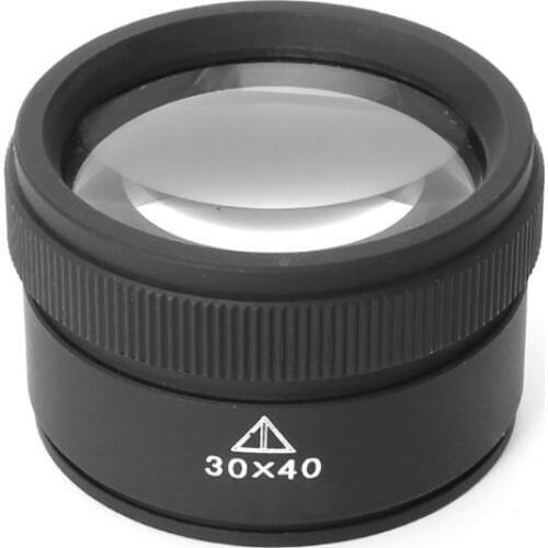 30x40 Optics Loupe Metal Magnifier Jeweler Coins Stamps Magnifying Glass Lens