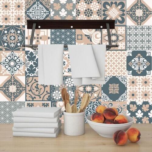 Morocco kitchen Wallpaper High temperature Anti-oil paste kitchen Sticker Self-adhesive foil waterproof bathroom wallpaper