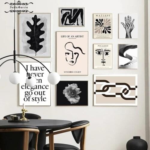 Matisse Picasso Abstract Wall Art Print Canvas Painting Vintage Nordic Poster Modern Gallery Wall Pictures for Living Room Decor