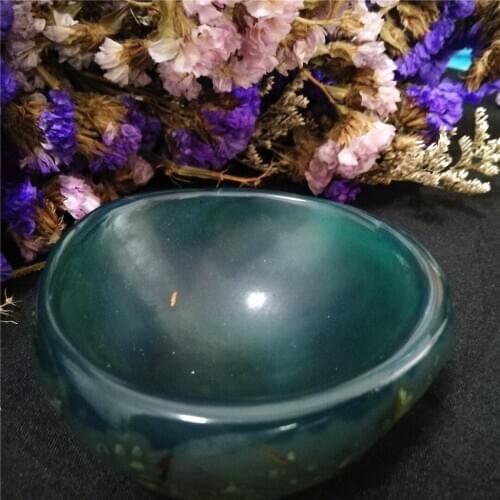 Minerals free shipping natural gemstones agate polished healing quartz bowl for heathy chakra energy for gift or home decor 1pc