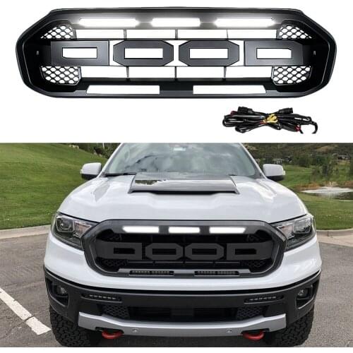 Exterior Auto Modified Grills Grille For Ranger T8 XL XLT MK2 2018 2019 2020 Car Racing Grill Front Bumper Trims Cover