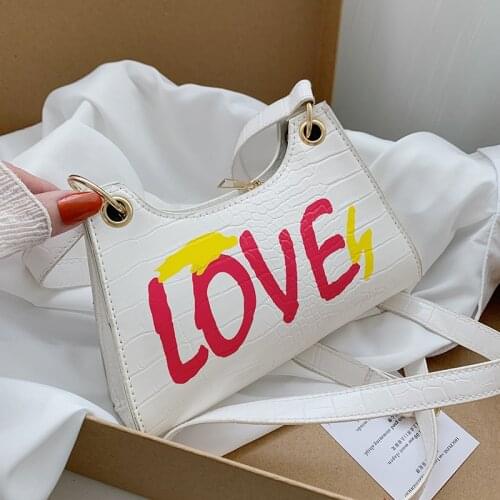 2021 New Fashion Women Handbag Retro Alligator Subaxillary Bag Vintage Small Square Bags Leather Retro Shoulder Bag Tote