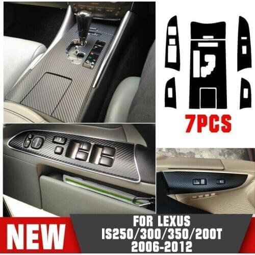 Carbon Fiber Gear Shift Box Panel Cover Trim For LEXUS IS250 300 350 2012-2006 Car Interior Stickers