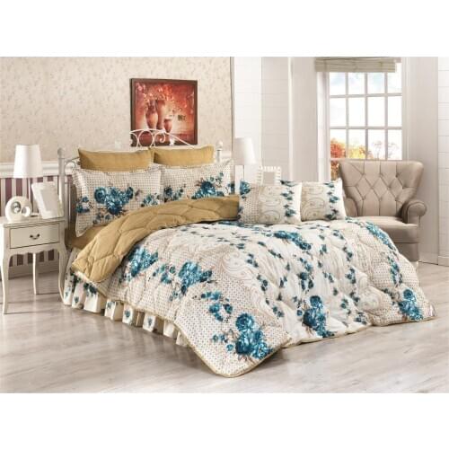 Duvet Cover World Ranforce Double Personality Duvet cover set Flower Blue