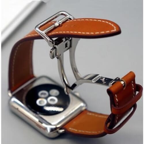 Watch Bracelet For Apple Watch Seires 4 5 40-44mm Genuine Leather Strap For herm Apple Watch Band Series 1 2 3 iWatch Watchbands