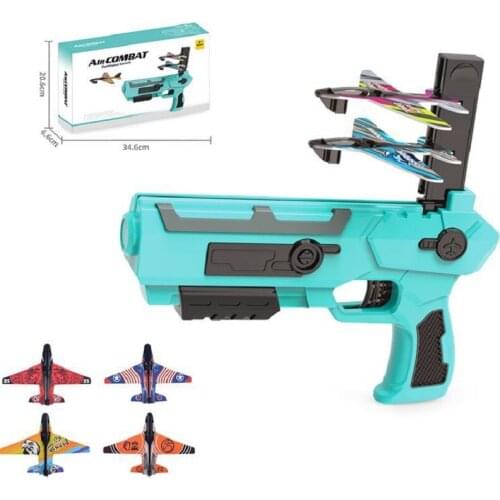 WolFAce Foam Catapult Airplane Paper Bird Educational Childrens Outdoor Toy Boy Hand Throwing Swivel Pistol Launcher Model 2021