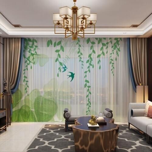 Cartoon Animals and Plants Butterfly 3D Customized Curtains Drape Panel Sheer Tulle For Kid Home Decoration Living Room Bedroom