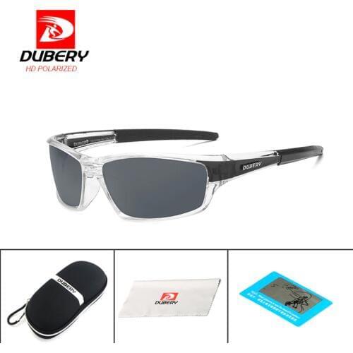 DUBERY Polarized Square Aviation Sunglasses Mens Retro Male Night Vision Sun Glasses Cool Brand Luxury Mirror Shades Oculos