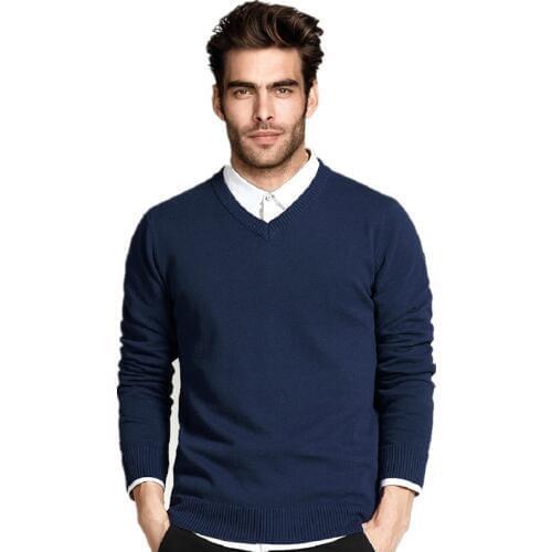 High Quality Winter Sweater Men Knitwear Pullover Slim V-Neck Brand Mens Clothing Sweaters Striped Thin Male Sweater Pull Plus