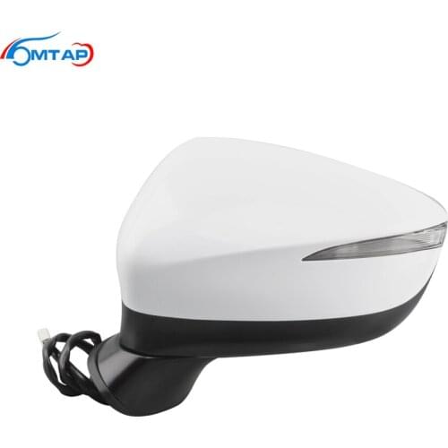 MTAP Exterior Rearview Door Mirror Assy For Mazda CX-4 CX4 2016-2018 With LED Heating Electric Folding Blind Spot Monitoring
