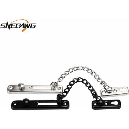 Stainless Steel Security Door Chain Hotel Home Security Sliding Door Lock Chain Anti-Thief Safty Gate Door Chain Bolt Latch
