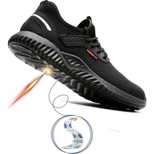 Four seasons Safety Shoes high quality men women Steel Toe Cap Work Shoes New Anti-skid Puncture Proof Construction Safety Boots