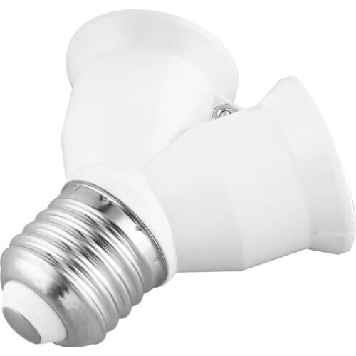 1 pcs New Arrival LED halogen E27 to 2 E27 Y Shape Light Lamp Bulb Splitter Adapter Converter Hot Worldwide