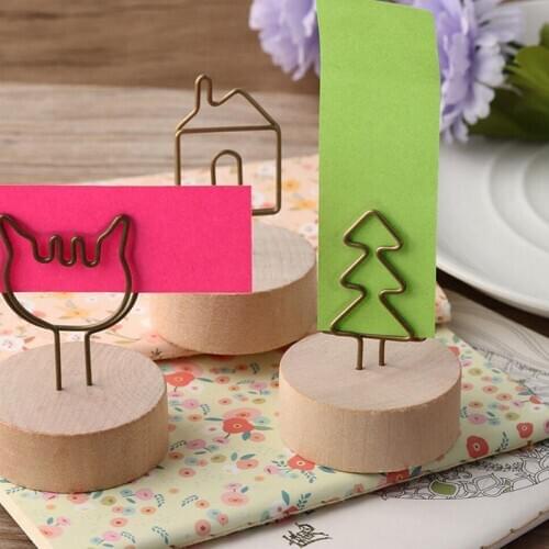 1Pc Desk Notes Folder Clips Wedding Favors Place Card Holder Table Photo Memo Number Name Clips Home Decoration