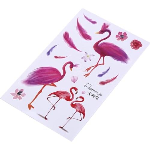 10pcs/lot Cool Waterproof Temporary Flamingos Tatto Stickers Shoulder Decoration Arm Tattoo Stickers Pattern Tattoo Sticker