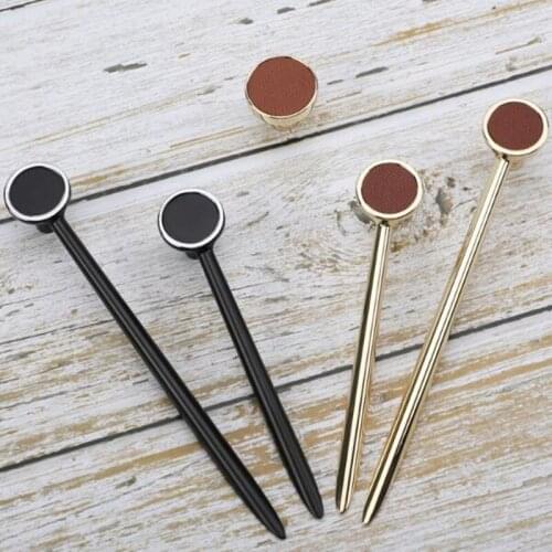 2pcs free shipping Slot Furniture Handle Kitchen CLeather Pulls cupboard brown leather handle