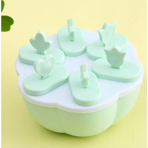 6 Cell Silicone Molds Ice Cream Chocolate Molds Ice Cube Tray Food Safe Popsicle Maker DIY Homemade Freezer Ice Lolly Mould