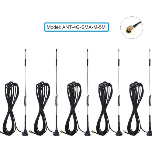 5PCS 700-2700 MHz 12dBi 2G 3G 4G LTE Magnetic Antenna SMA male TS9 CRC9 Connector 5M Meter GSM external router antenna M