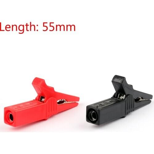 Areyourshop 2PCS 55MM HV Alligator Clip For Banana Plug 4mm Multimeter Pen Cable Probes