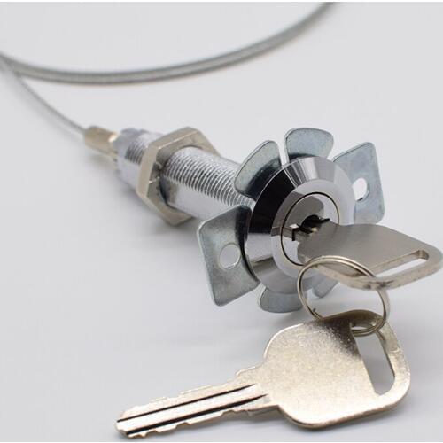 Garage door emergency lock core pulling lock steel cable pulling lock for Automatic garage door