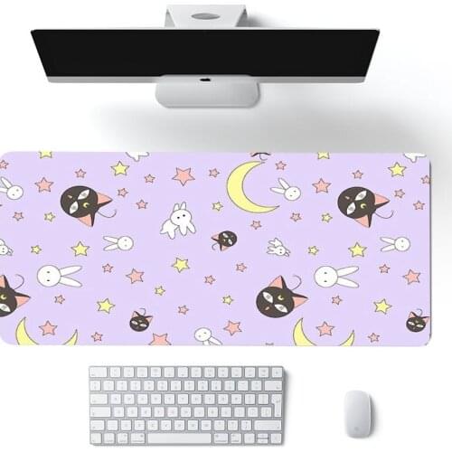 Anime kawaii Big Mouse Pad Large Rubber Gaming Mat Speed Kawaii XL MousePad Keyboard Locking Edge Otaku Compute mouse pad