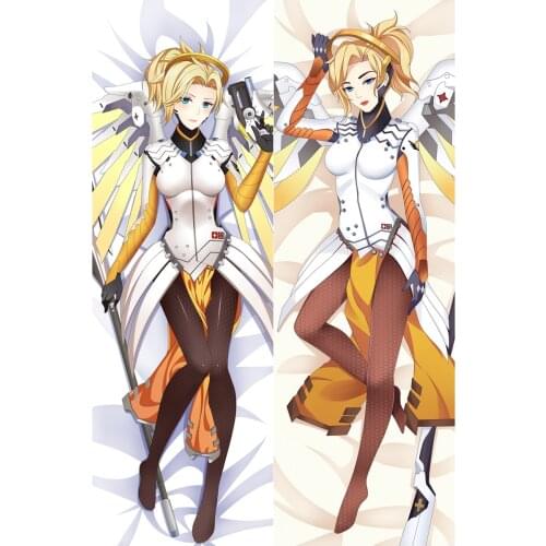 Game OW Mercy Angela Ziegler Cosplay Dakimakura Pillow Case Hugging Body