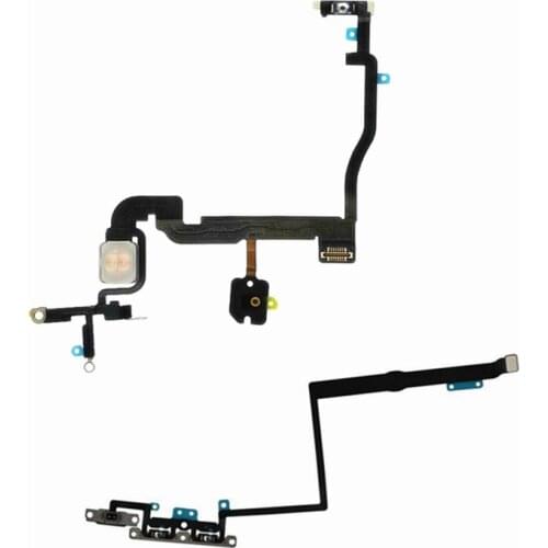 For iPhone 11 Pro Max Original ON OFF Power Side Button Key Switch Flex Cable Ribbon With Flash Light Flashlight Repair Part