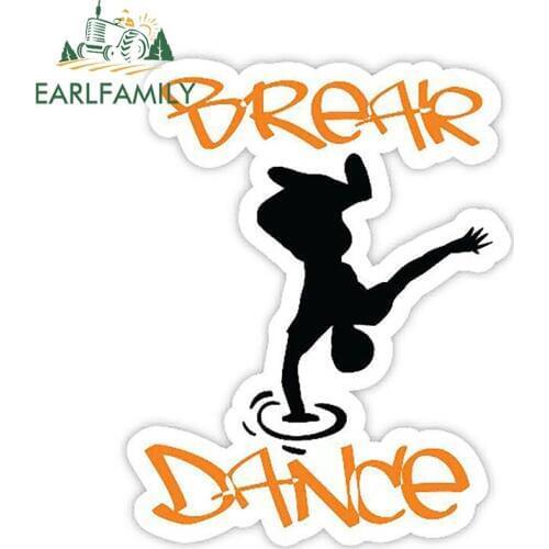 EARLFAMILY 13cm x 10.2cm Break Dance Sticker Vinyl Car Decal Window Door Bumper Truck Boat Funny Car Stickers