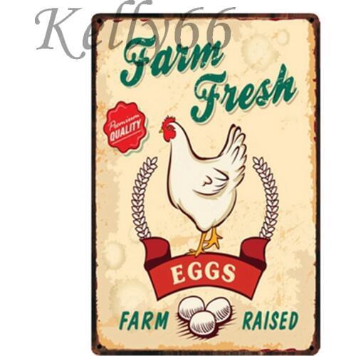 [ Kelly66 ] Farm Fresh RAISED Tin Sign Poster Home Decor Bar Wall Art Painting 20*30 CM Size y-1451