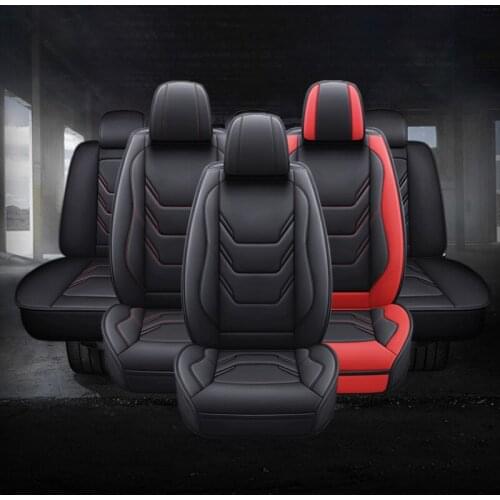 Leather Car Seat Covers Auto Front Rear Cushion Cover Fit for Cars SUV Pick-up Truck Seat Protector for Auto Interior Accessorie
