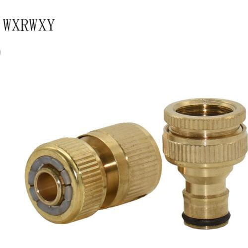 Brass quick connector Female 1/2 3/4 garden water tap connector 1/2 hose adapter Water gun joint 5set
