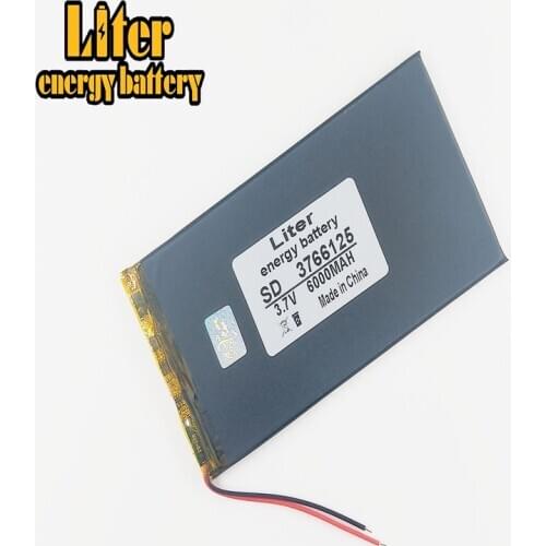 Lithium polymer battery 3766125 3.7V 6000mAh V811 with a flat battery protection