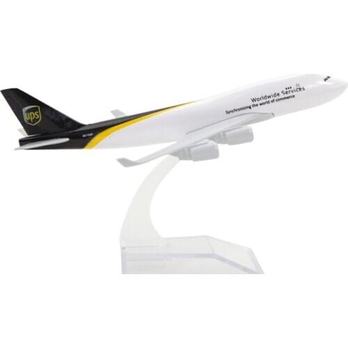 16cm Air UPS B747 Airlines Airplane Model Diecast Alloy Metal Boeing 747 Airways Plane Model Stand Aircraft Gifts Collectible