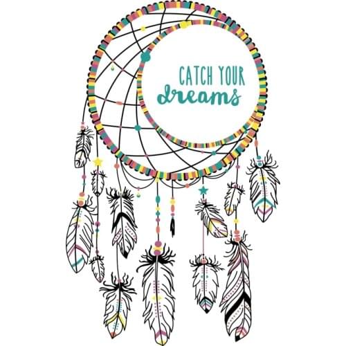 Wind chime heat transfer Fashionable mesh feather stickers Decorate women’s T-shirts Popular street patterns Washable Patches