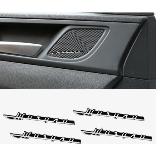 4pcs 3D aluminum speaker stereo speaker badge emblem Sticker for Lada VESTA niva kalina priora granta largus vaz