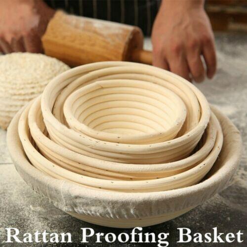 New Round Banneton Dough Rising Rattan Bread Proofing Baskets for Home Baking SCI88