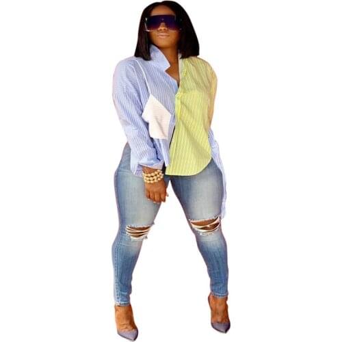 New design sexy women tee tops long sleeve color block sexy casual t shirt ladies long sleeve shirt LBL7350