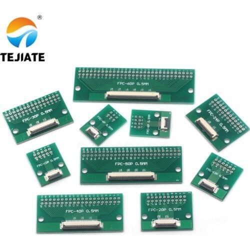1 F P C / F F C Flat Cable Transfer Plate Direct Insert D I Y 0.5 MM Space Connector 6 8 10 20 30 40 60 P 0.5 Change 2.54 Type