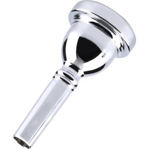 Polished Silver Trombone Copper Mouthpiece Baritone Euphonium Mouth Piece 6 1/2AL for Music Player