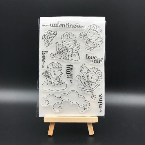 Angel love Transparent Clear Silicone Stamp Seal DIY Scrapbooking photo Album Decorative A0848