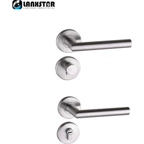 Luxury New Style Entrance Door Lock Stainless Steel Wire Drawing Doors Handle Knob Locks