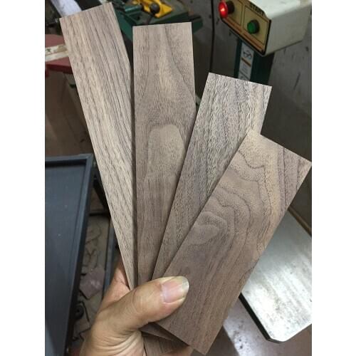 HQ TB1 DIY Knife Handle Material Timber Log Rare Wood Block 0.6-1CM Thin African Black Walnut Wood Lumber for Craft Hobby Tool