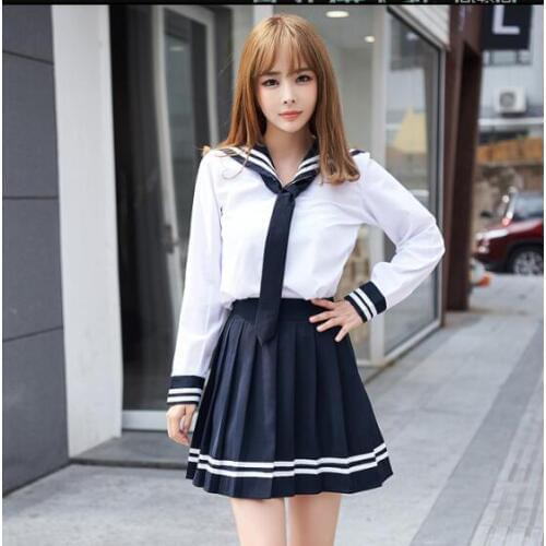 School uniform Sailor suit Japanese school uniform Girl Autumn Long sleeve