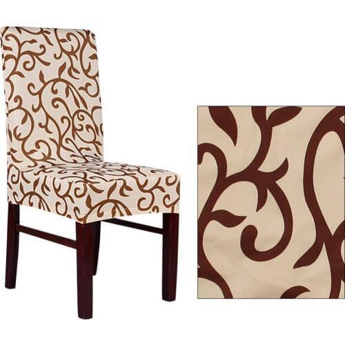 Modern Minimalist Dining Room Decoration Stretch Dining Chair Cover Kitchen Printing Removable Anti-dirty Chair Seat case
